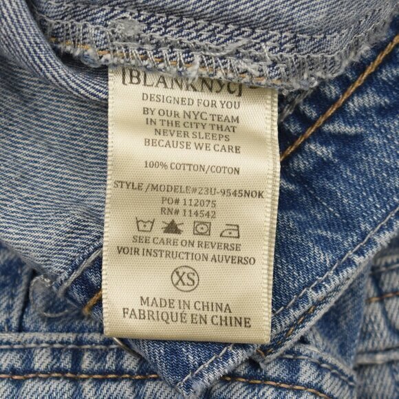 Blank NYC Distressed‎ Jean Jacket Size X-Small Color Blue Gently Used Condition - Picture 5 of 5